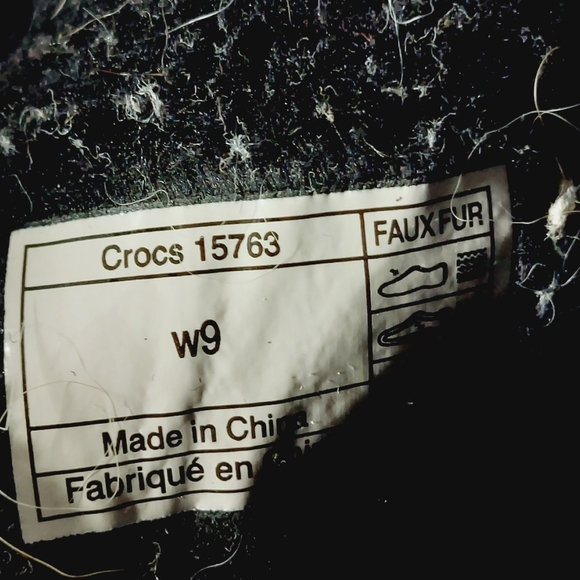 Crocs Duet Busy Day Fleece Lined Round Toe Grey Nylon Boots O211 - Picture 10 of 12